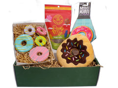 Donut plush toy in chocolate for dogs