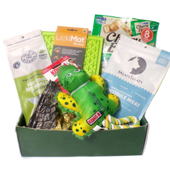 Crocodile treats and toys dog gift box