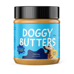 Calming peanut butter treats with L-Theanine for dogs.