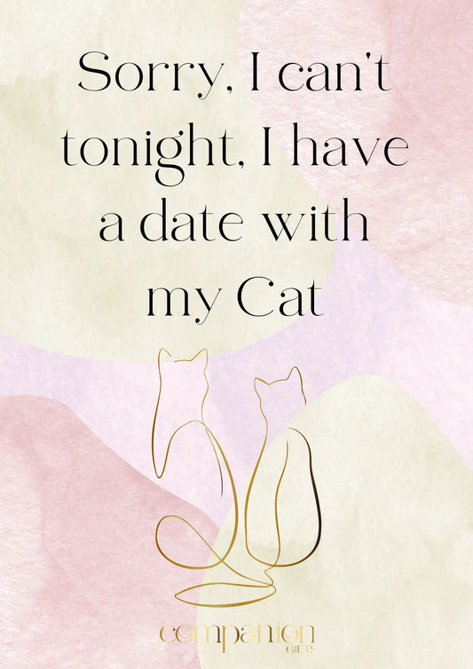 Personalised Cat Gift Card for cat lovers with a custom message