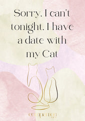 Personalised Cat Gift Card for cat lovers with a custom message